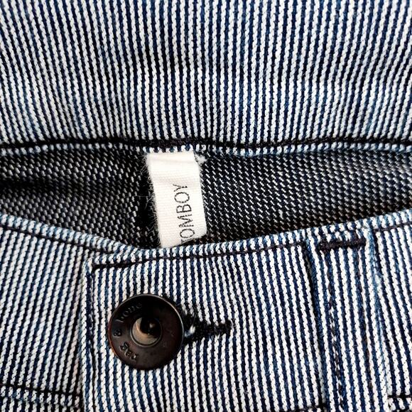 Rag & Bone The "Tomboy" Black & White Striped Skinny Jeans Size 25 - Picture 8 of 12